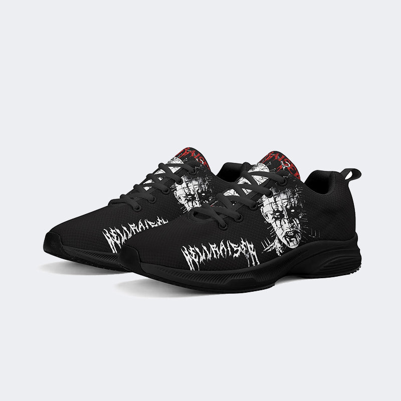 Unisex Black Metal Pinhead Print - Running Shoes