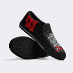 Unisex Horror Skull Print - Slip On Shoes