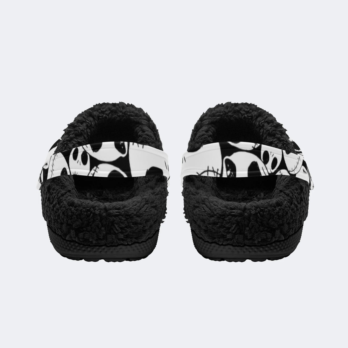 Jack Skellington Faces - Fur Lined Slippers/Sandals