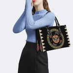 Death Moth Vintage Print - Leather Handbag