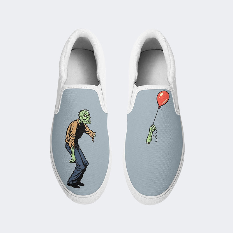 Sad Zombie and Balloon Unisex - Slip On Shoes