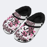 Kawaii Halloween Ghost - Fur Lined Slippers/Sandals