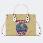 Horror Movies Print - Leather Handbag