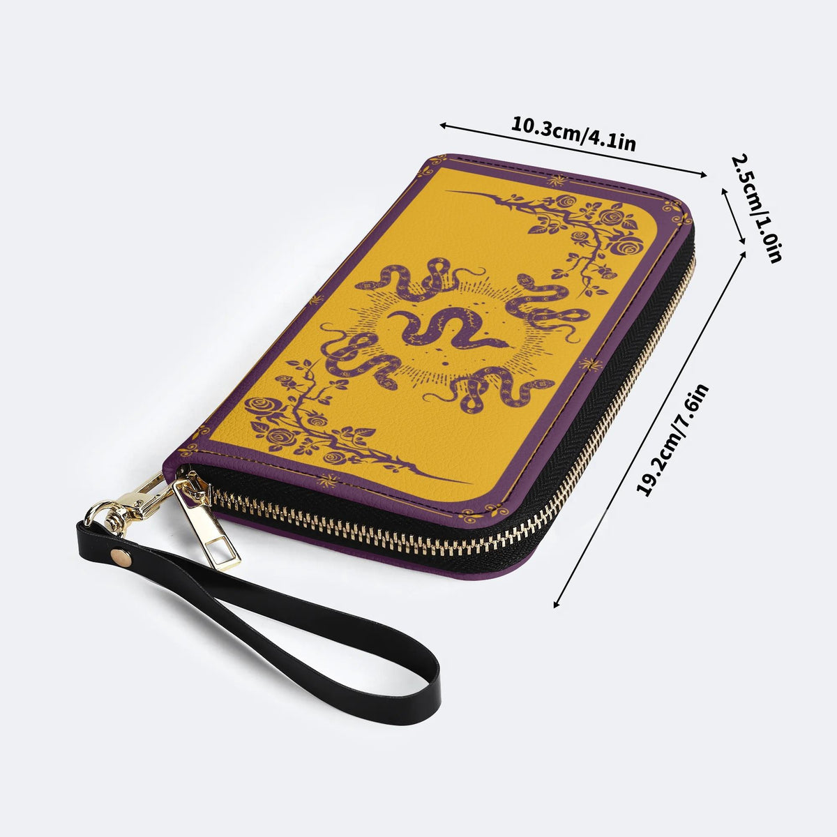 Inscribed Viper Print - Leather Wallet