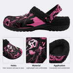 Spooky Pink Ghostface - Fur Lined Slippers/Sandals