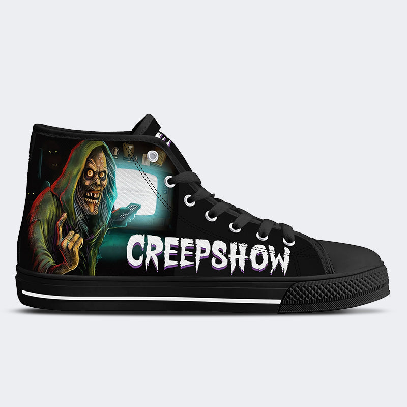 Horror Movie Vintage Graphic Print - High Top Canvas