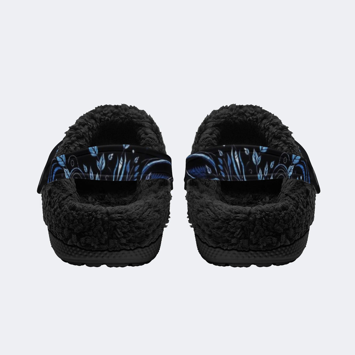 Blue Wolf Leaf - Fur Lined Slippers/Sandals