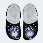 Horror Print - Fur Lined Slippers/Sandals