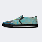 Unisex Skull&Shark Art Print - Slip On Shoes