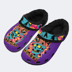Gothic Electric Zombie - Fur Lined Slippers/Sandals