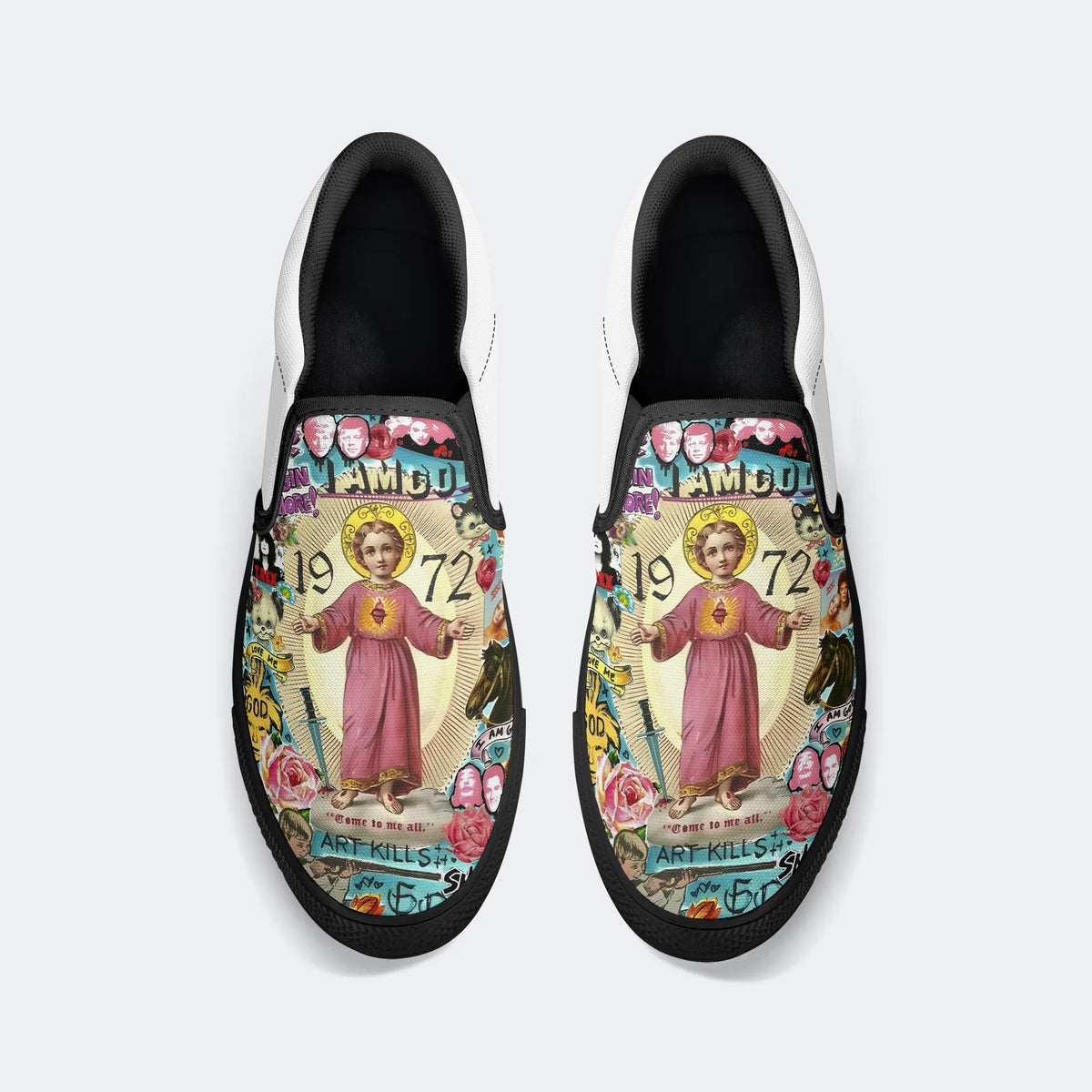 Jesus Child Print - Slip On Shoes