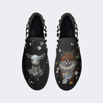 Unisex Fox&Sheep&Flowers Print - Slip On Shoes