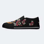 Death Moth Vintage Print - Slip On Shoes