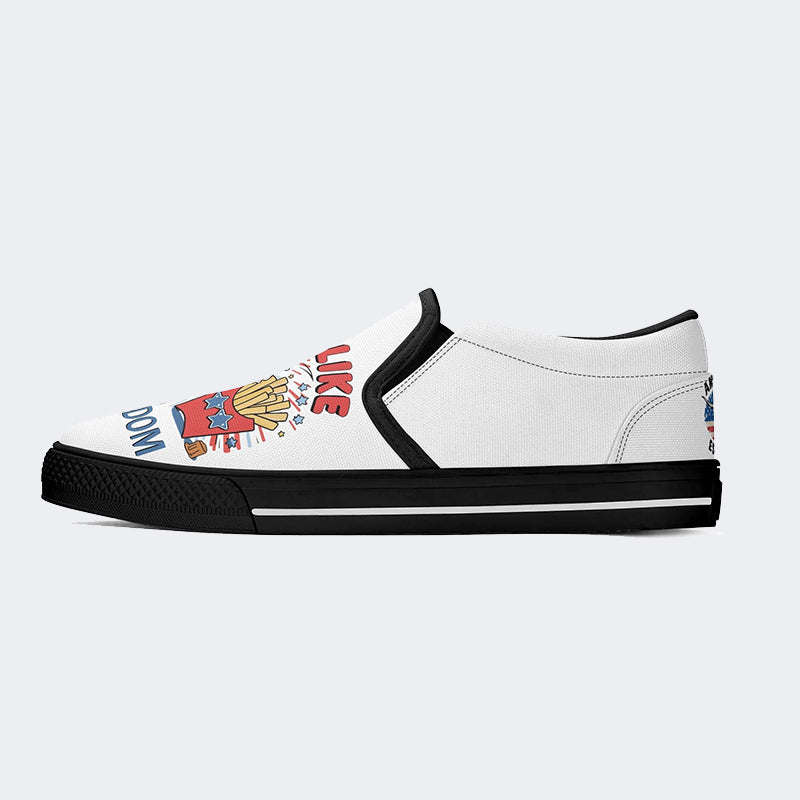 Unisex Food Print - Slip On Shoes