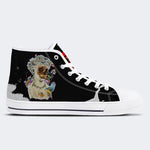 Unisex Totenkopf &amp; Buchstaben Druck - High Top Canvas