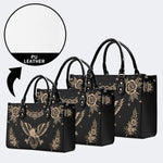 Golden Eagle Print - Leather Handbag