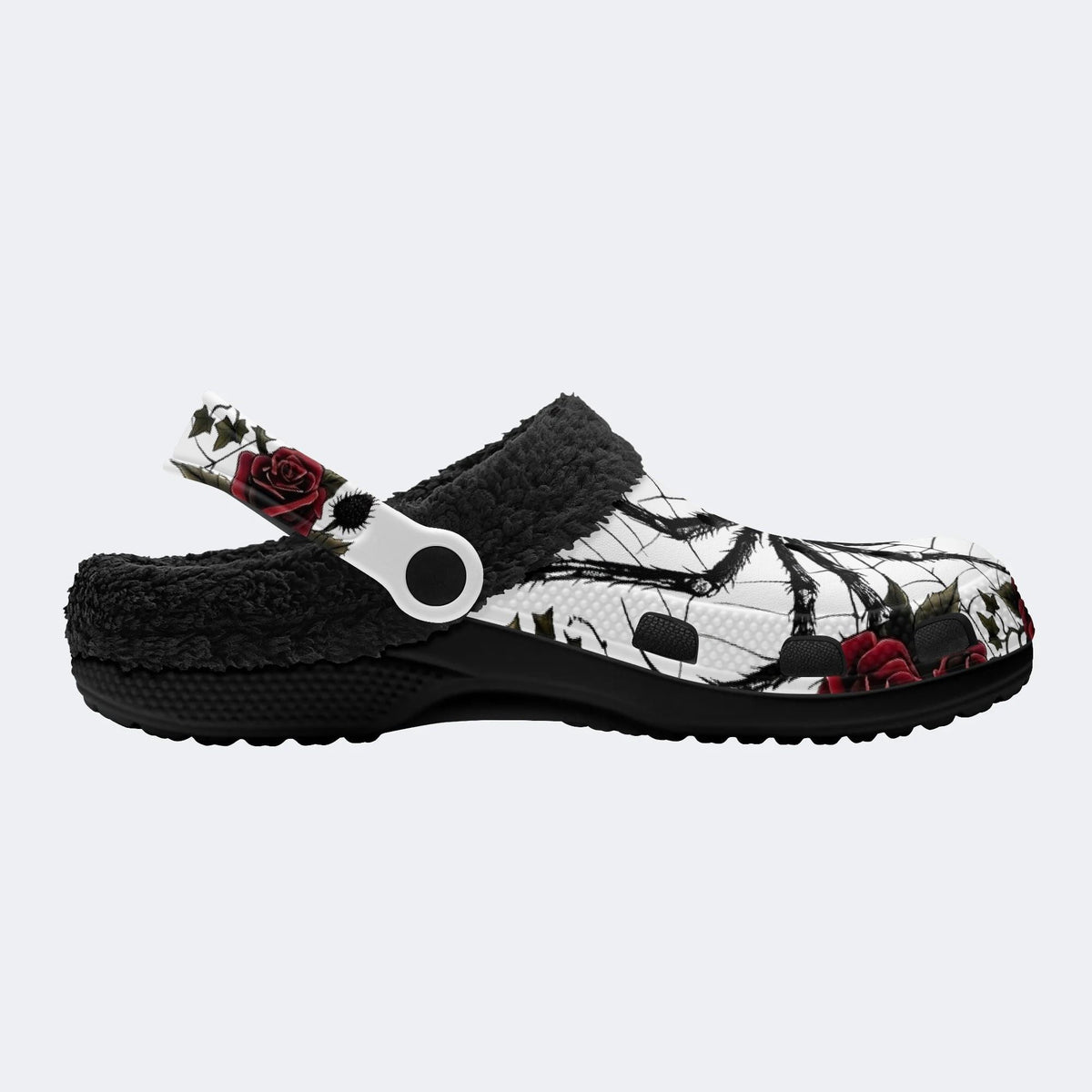 Arachnid Noir - Fur Lined Slippers/Sandals