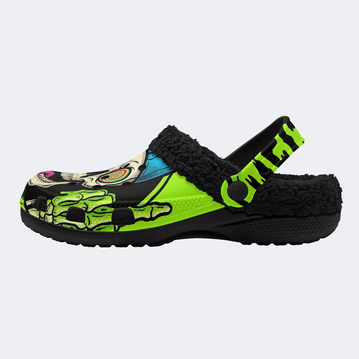 Zombie Rave - Fur Lined Slippers/Sandals