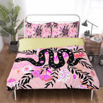 Witchy Botanical Snake - Three Piece Bedding Set