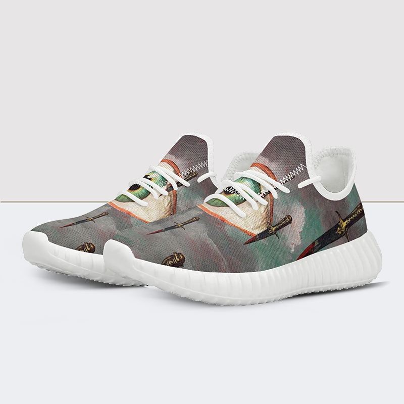 Pupil Dagger Print Mesh Knit Sneakers