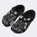Rock Star Graffiti - Fur Lined Slippers/Sandals