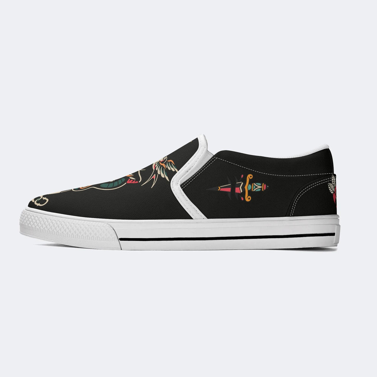 Unisex Tiger Print - Slip On Shoes