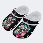 Horror Print - Fur Lined Slippers/Sandals