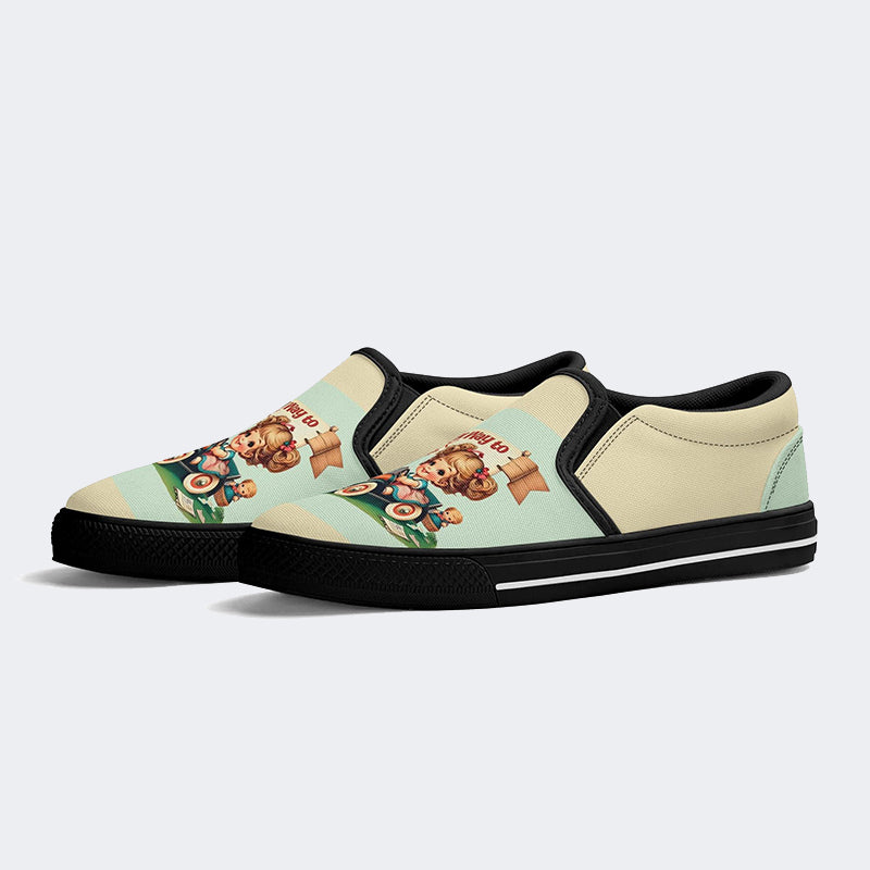 Funny Retro Art Print - Slip On Shoes