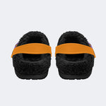 Halloween Ghost Pumpkin - Fur Lined Slippers/Sandals