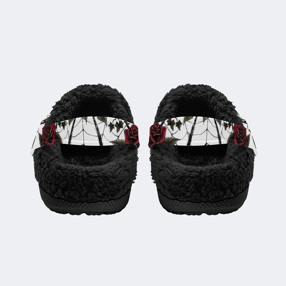 Arachnid Noir - Fur Lined Slippers/Sandals