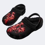 Blood Splash Skull - Fur Lined Slippers/Sandals