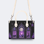 Forest Outside The Window - Leather Handbag