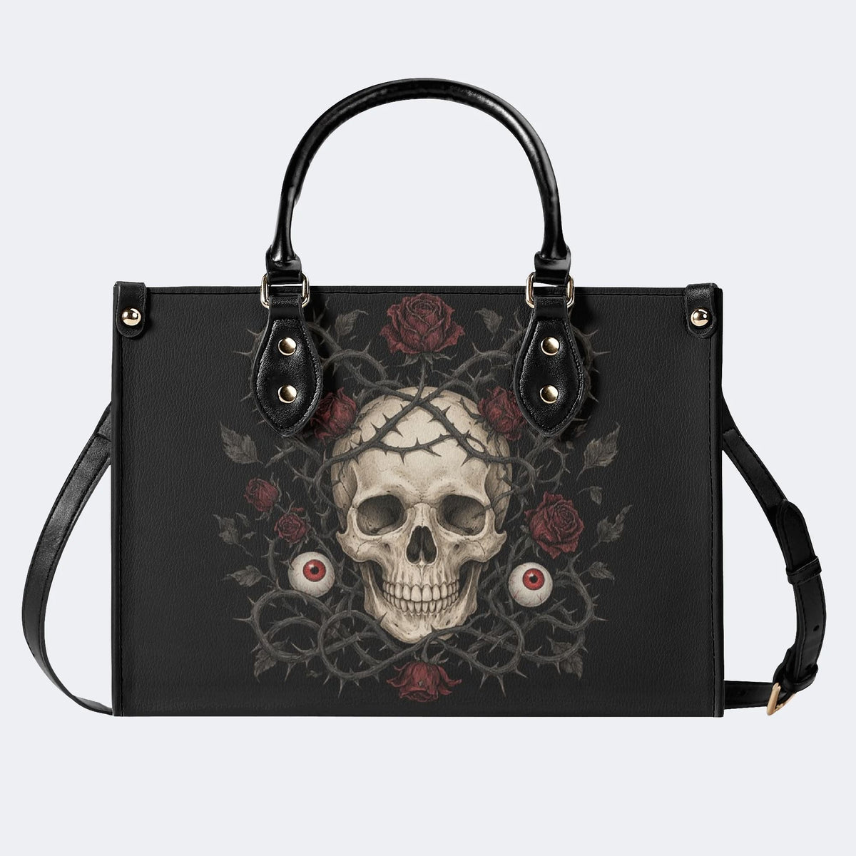 Skull Eyeball Rose Print Handbag Factory Direct Sales