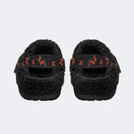 Poisonous Mushrooms&Skull Print - Fur Lined Slippers/Sandals