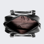 Black Metal - Leather Shoulder Handbag