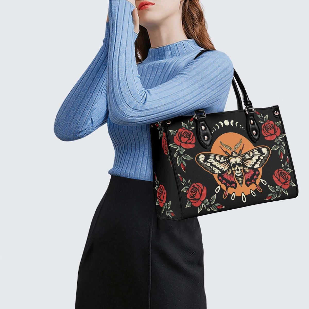 Rose Death Moth Art Print - Handbag