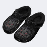 Dark Ornate Pumpkin - Fur Lined Slippers/Sandals