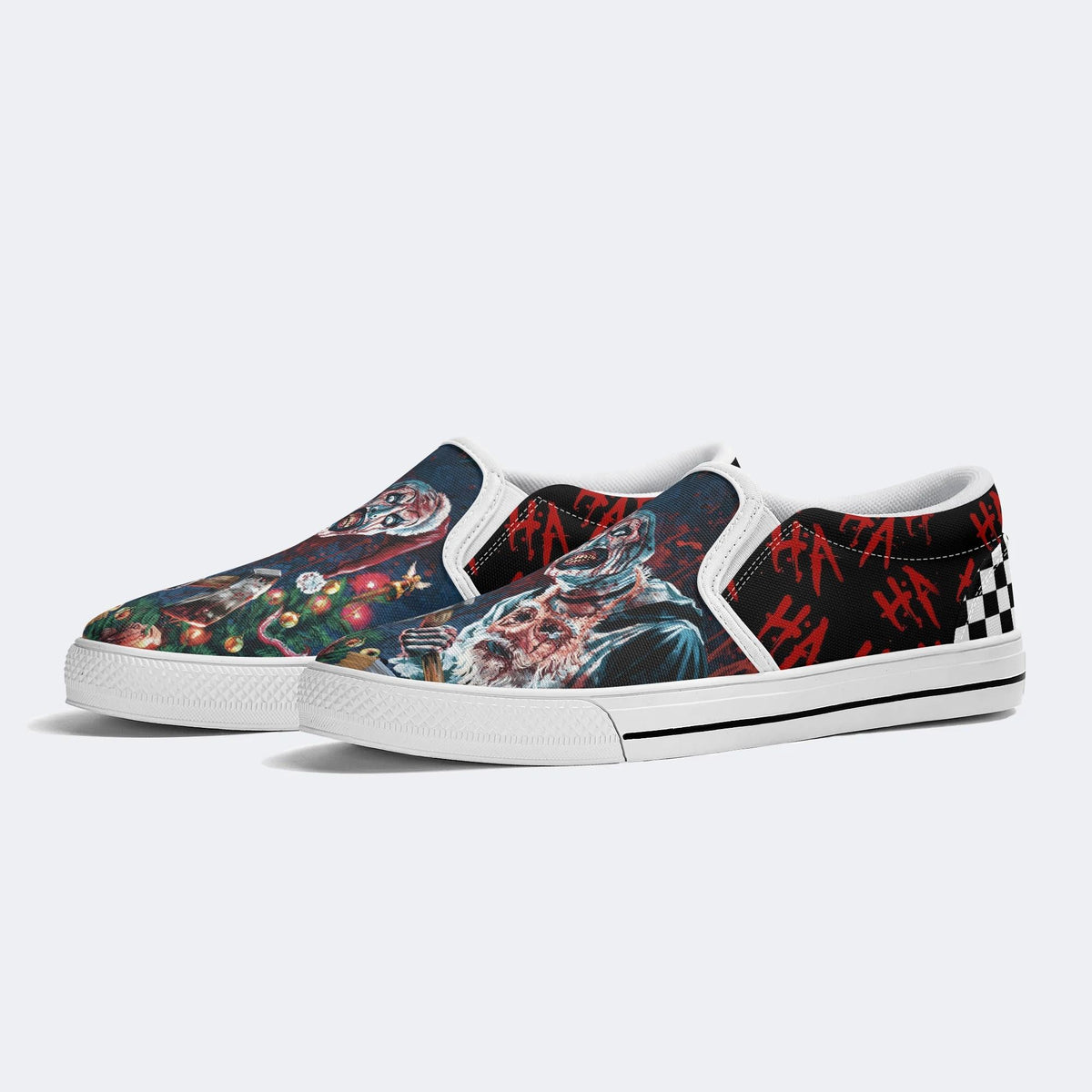 Christmas Terrifier Print - Slip On Shoes