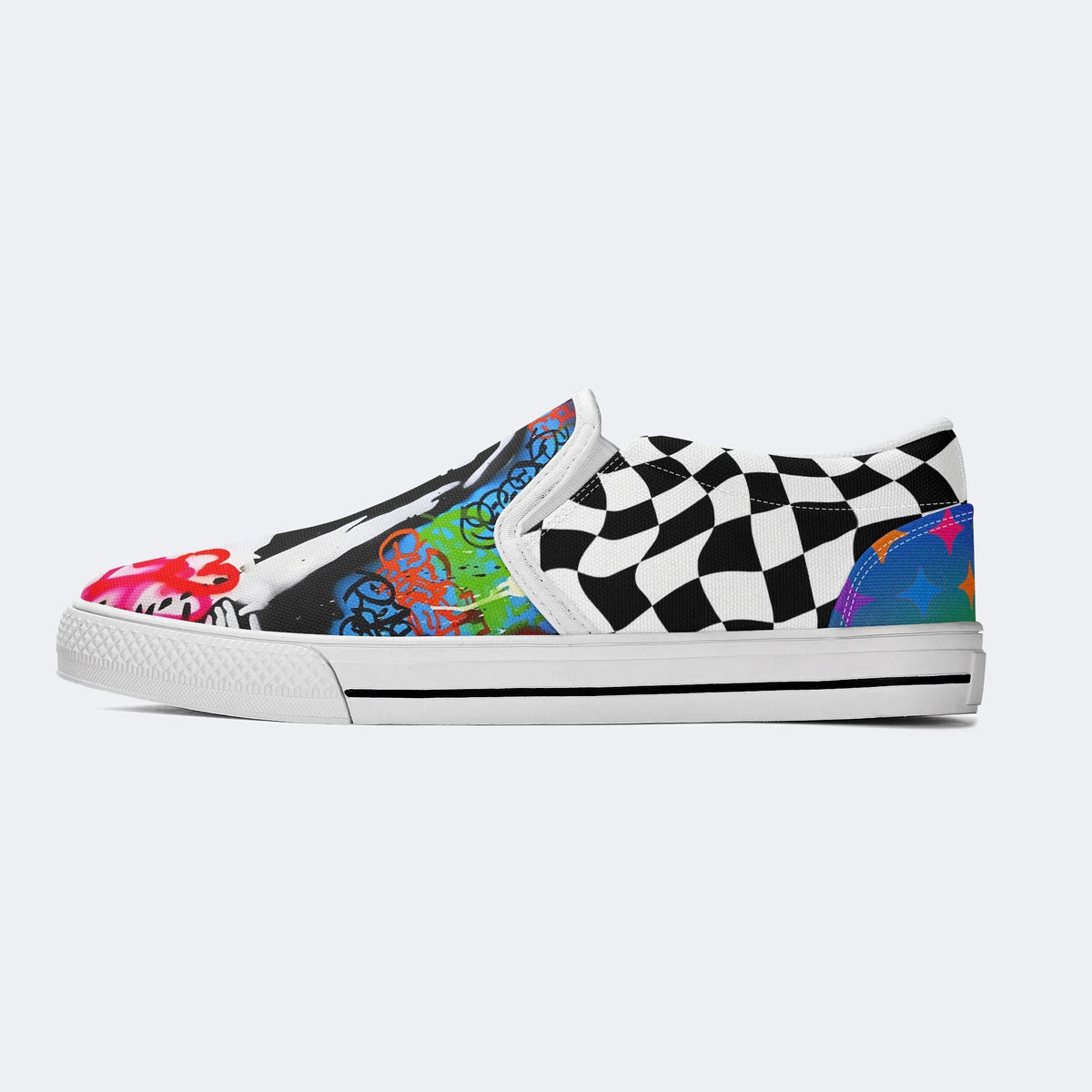 Unisex Graffiti Mary Art Print - Slip On Shoes