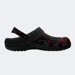 Cyber Horror Skull - Fur Lined Slippers/Sandals