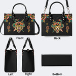 Crown With Snake And Sword - Leather Handbag