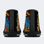 Horror Movie Vintage Graphic- High Top Canvas