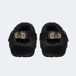 Unisex Tiger Print - Fur Lined Slippers/Sandals