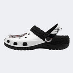 Vintage Tattoo Skull - Fur Lined Slippers/Sandals