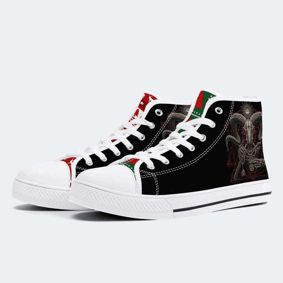 Demonic Baphomet Print - High Top Canvas