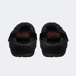 Gothic Dark Blood Palm - Fur Lined Slippers/Sandals