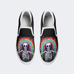 Love Is The Answer Skull Print - Slip On Shoes