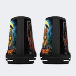 Horror Movie Vintage Graphic Print - High Top Canvas