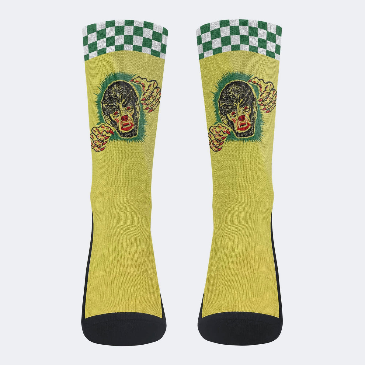 Vintage Wolfman Halloween Art - Crew Socks