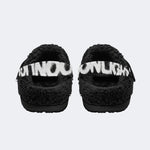 Gothic Ghost Silhouette - Fur Lined Slippers/Sandals